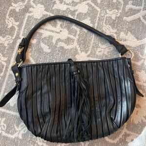 Paolo Masi Black Italian tassel leather bag